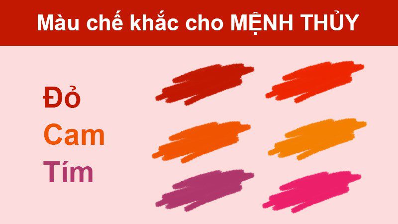 Màu đỏ, cam, tím Màu đỏ, cam, tím