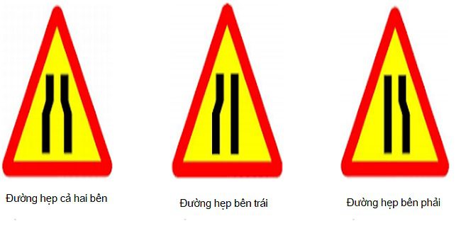 Mẫu biển báo công trường đường hẹp