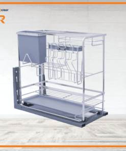 Giá dao thớt inox 304 nan dẹt mờ 350 - Cái