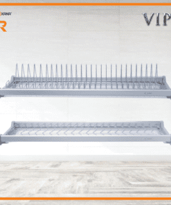 Giá chén bát cố định cao cấp 2 tầng- inox mờ 900 - Cái