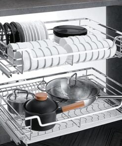 Giá xoong nồi đa năng inox 304 nan dẹt cánh mờ 900 - Cái
