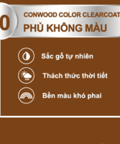 CONWOOD COLOR CLEARCOAT 00 PHỦ KHÔNG MÀU 5KG - Thùng