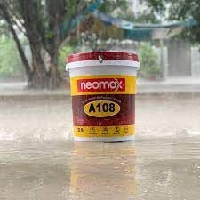 NEOMAX A108 - Chống thấm cho tường đứng- gốc nước (Có tính đàn hồi, mềm dẻo, có khả năng che phủ các vết nứt tốt, khả năng bám dính tuyệt vời trên nền vữa, bê tông, khả năng chống thuỷ phân và chống UV tuyệt hảo). - 5kg/thùng
